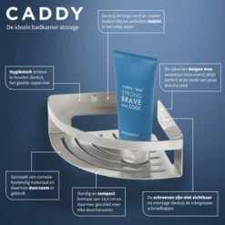 Tiger Caddy Hoekkorf Klein RVS -Badkamer Verkoop 123 2526
