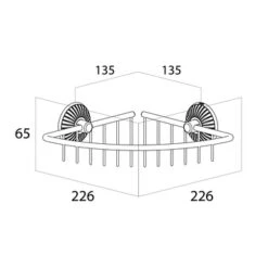 Tiger Ivy Hoekkorf Chroom/wit -Badkamer Verkoop 123 2531