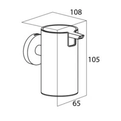 Tiger Zeepdispenser Boston Groot Hangend RVS -Badkamer Verkoop 123 2649