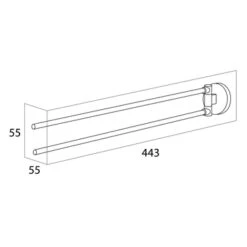 Handson Handdoekrek Smart Met Draaibare Armen Chroom -Badkamer Verkoop 123 2692