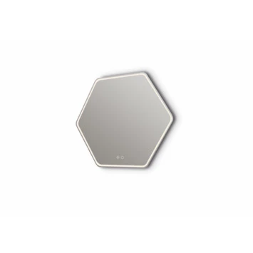 Allibert Led-spiegel Jazzy Zeshoek Met Touch Bediening 79x70cm 1 Allibert Led-spiegel Jazzy Zeshoek Met Touch Bediening 79x70cm