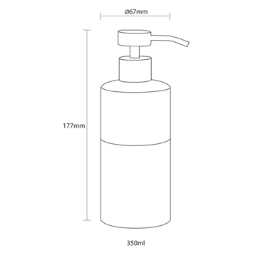 Sealskin Zeepdispenser Doppio Bruin 6 Sealskin Zeepdispenser Doppio Bruin - Afbeelding 6