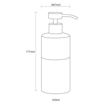 Sealskin Zeepdispenser Doppio Bruin 8 Sealskin Zeepdispenser Doppio Bruin - Afbeelding 8