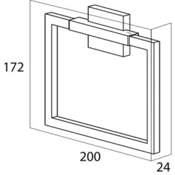 Tiger Zenna Handdoekring Chroom/wenge -Badkamer Verkoop 123 2994
