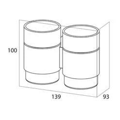 Tiger Dubbele Bekerhouder Nomad Hangend Met Bekers Zwart 7 Tiger Dubbele Bekerhouder Nomad Hangend Met Bekers Zwart -Badkamer Verkoop 123 3034