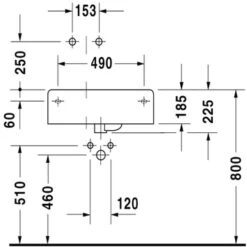 Duravit Wastafel Scola Rechts 61.4x45.9x22.4 Cm -Badkamer Verkoop 123 336