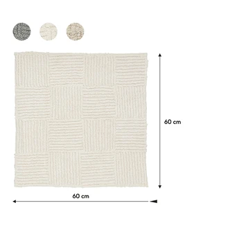 Sealskin Badmat Reverse 60x60cm Ivoor 5 Sealskin Badmat Reverse 60x60cm Ivoor - Afbeelding 5