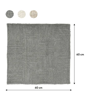 Sealskin Badmat Reverse 60x60cm Grijs 5 Sealskin Badmat Reverse 60x60cm Grijs - Afbeelding 5