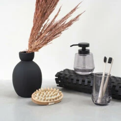 Sealskin Badmat Woodblock 52x90cm Zwart -Badkamer Verkoop 123 53