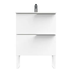 Tiger Badmeubelset Pocket 60 Cm Met 2 Lades Wit Incl. Looppoten -Badkamer Verkoop 123 63