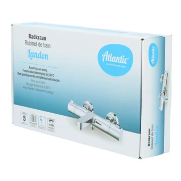 Atlantic Thermostatische Badkraan Landon Chroom 6 Atlantic Thermostatische Badkraan Landon Chroom - Afbeelding 6
