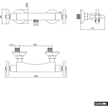 Handson Louise Douchekraan Chroom 2 Handson Louise Douchekraan Chroom - Afbeelding 2