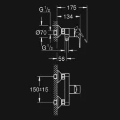 Grohe Douchemengkraan Start Edge -Badkamer Verkoop 123 955