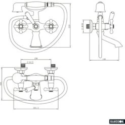 Handson Badkraan Louise Met Handdouche Chroom 15 Cm -Badkamer Verkoop 123 971